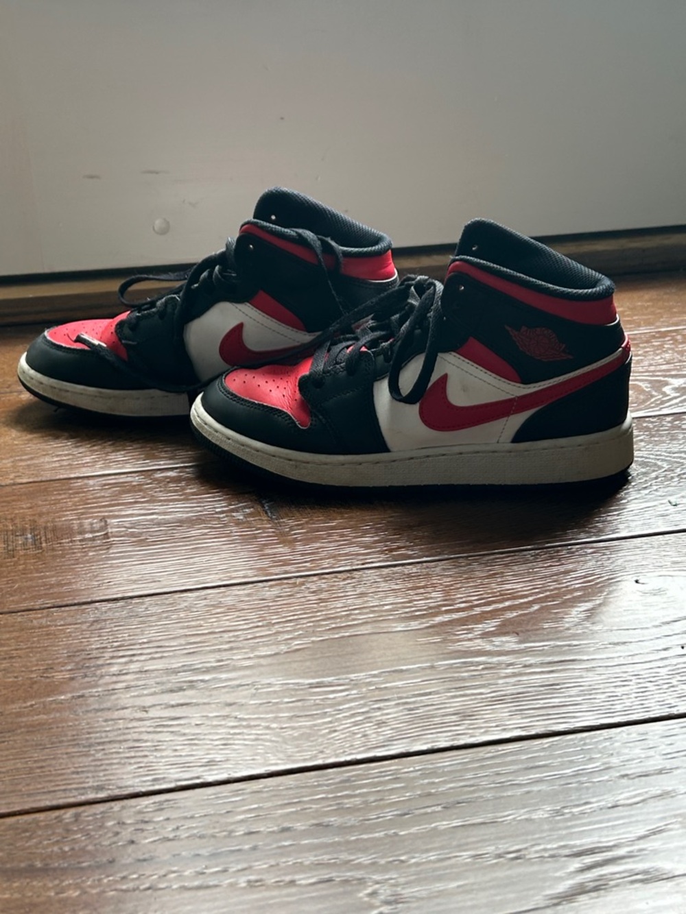 Nike Kids' Black/Red/White High-Top Sneakers